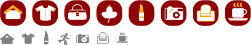 Desenho de conjunto de ícones do feriado e sinais vetorial