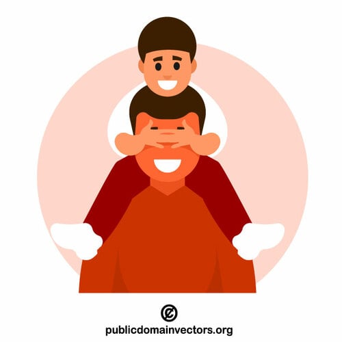 Father and son together