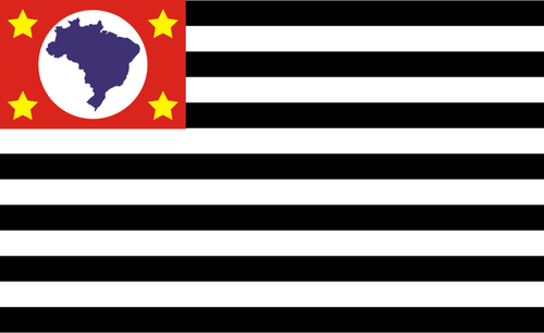 Bandeira डे साओ पाउलो झंडा वेक्टर छवि