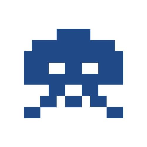 Space invaders pixel art icon vector image