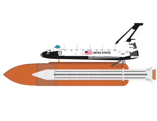 Space shuttle vector drawing