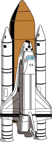 Ilustración de vector de la lanzadera de espacio