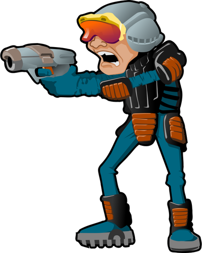 Cartoon police officer vector image