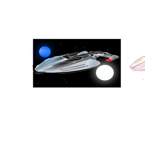 Космический корабль Enterprise векторные иллюстрации