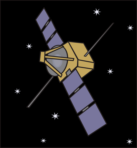 Pesawat ruang angkasa dengan panel surya