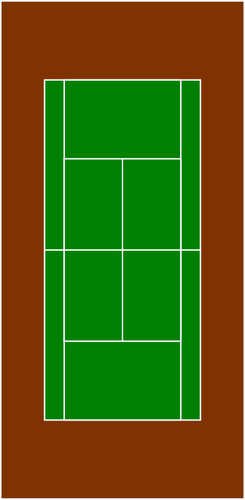 Tennis Hof vectorillustratie