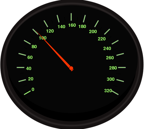 Vektor-ClipArt-Grafik über speedometer