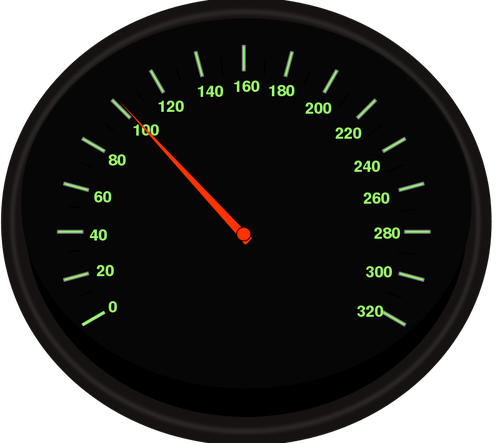 Vector clip art of speedometer