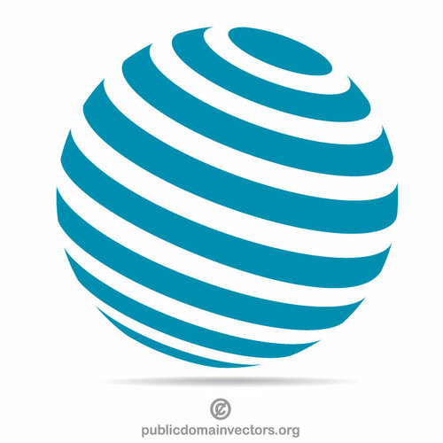 Küresel şekil logo konsepti