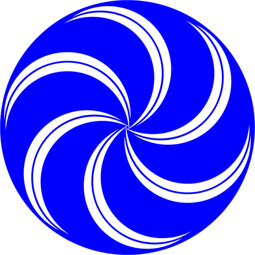 Спираль синий шар