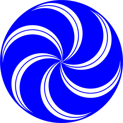 Bola espiral azul