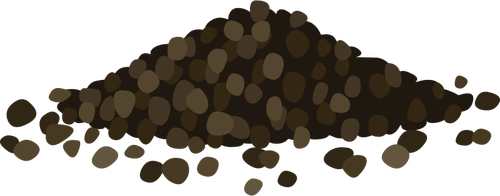 Graphiques vectoriels de poivre noir sur un pieu