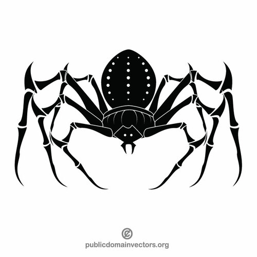 Păianjen silueta vector miniaturi