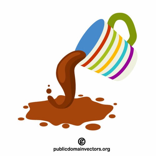 Spilled coffee clip art