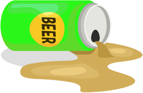Пролитая баночного пива