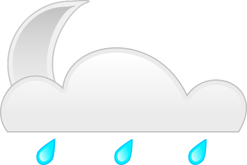 Graphiques vectoriels de signe de nuages de pluies couleur pastel
