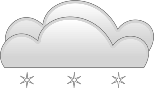 Vektorgrafik med pastellfärgade overcloud snö tecken