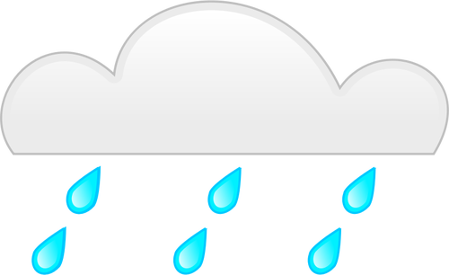 Pastel colored heavy rain sign vector graphics