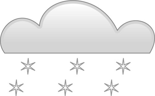 Pastel colored snowfall sign vector clip art