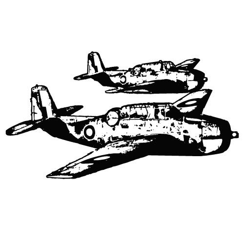 Militära flygplan vektor ClipArt