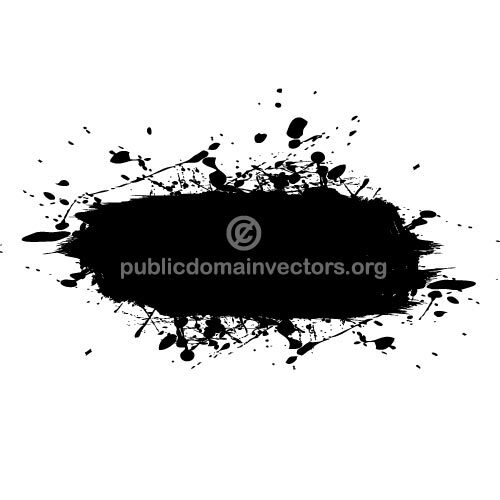 Black paint splash vector