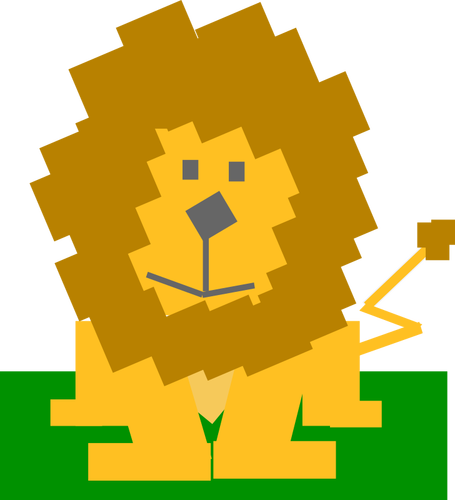 Leão de animais dos desenhos animados