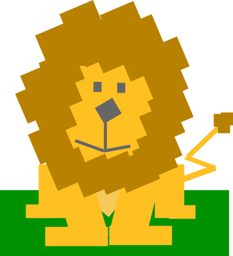 Lion de dessin animé animaux