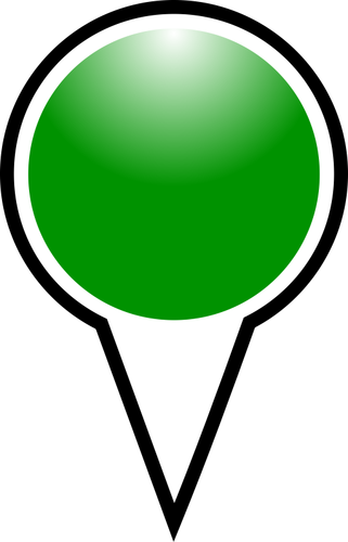 מפת מצביע הציור וקטורית צבע ירוק