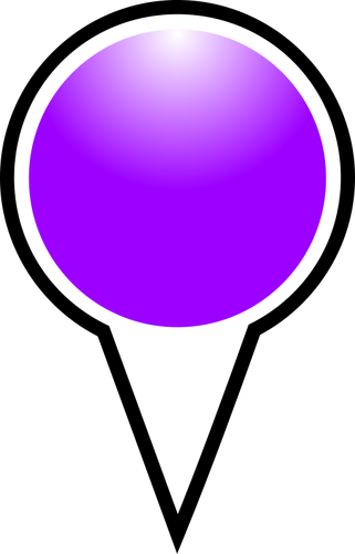 Peta pointer warna ungu vektor ilustrasi