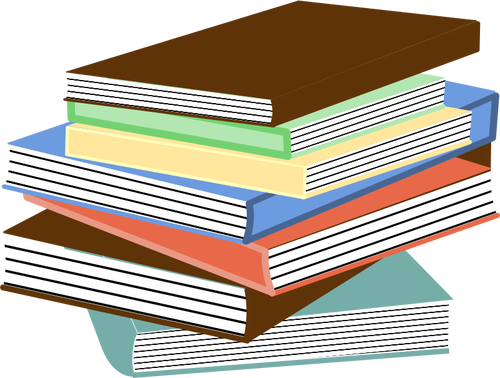 Stack of books vector image