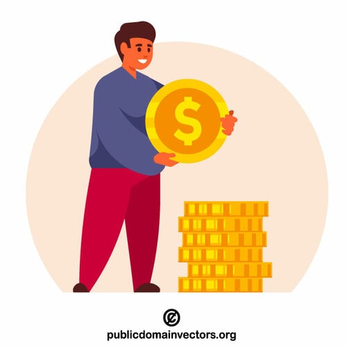 Stack of gold coins