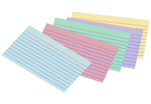 Colored index cards vector image