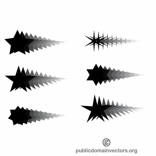 Stopy hvězd vektorové grafiky