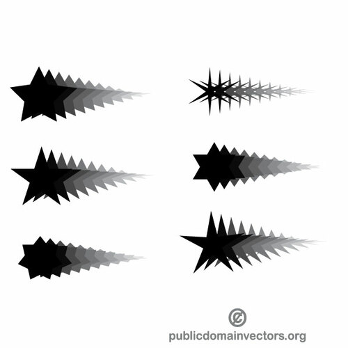 Gráficos vectoriales de camino de estrellas