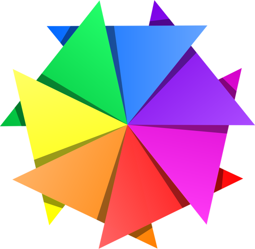 Vector illustration of multicolor star