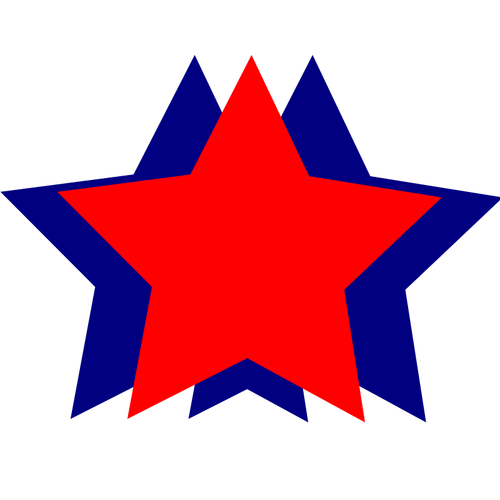 Red and blue stars