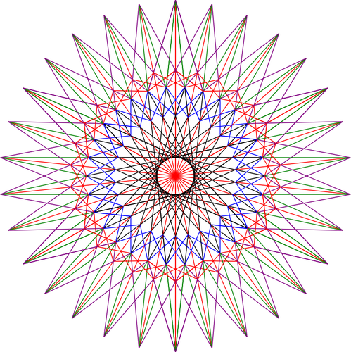 Abbildung des animierten Sterns von geometrischen Formen