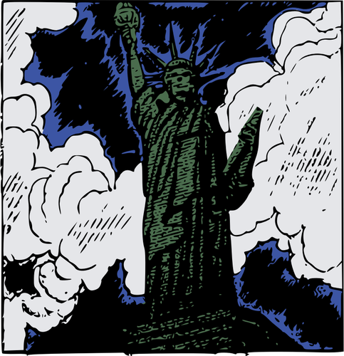 Statue de dessin animé de Liberty