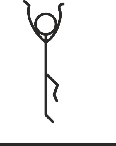 Stick figure jumping