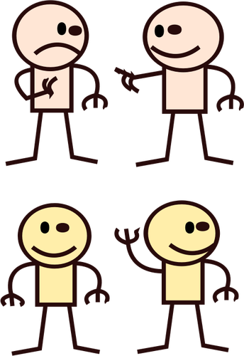 Vector clip art of stick man selection