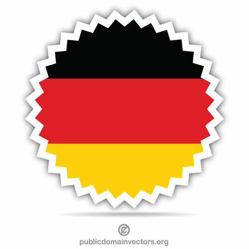 Jerman Flag Round Sticker