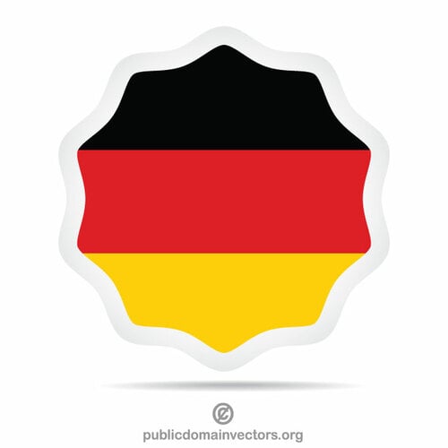 Arte alemã do grampo da etiqueta da bandeira