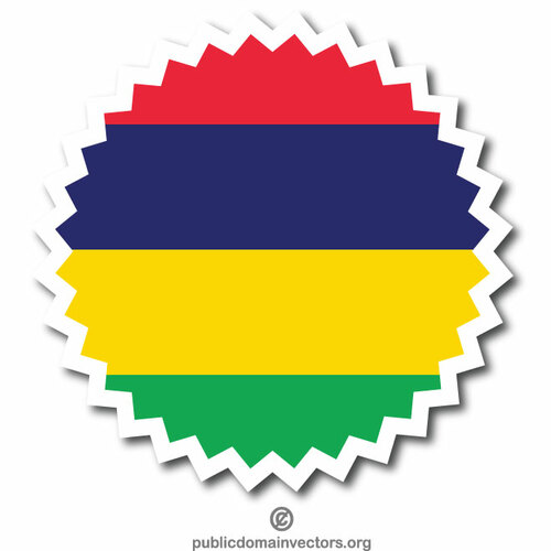 Adesivo bandeira de Maurício