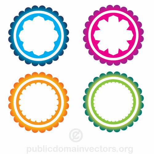 Colored stickers vector image