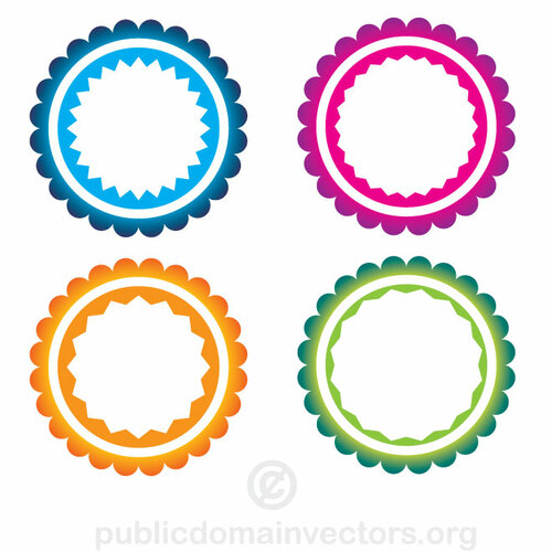 Colorful stickers vector image