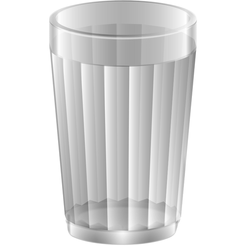 Vaso de agua vacío vector de la imagen