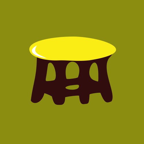 Tabouret jaune