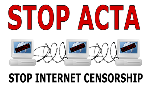 Stop ACTA vector image