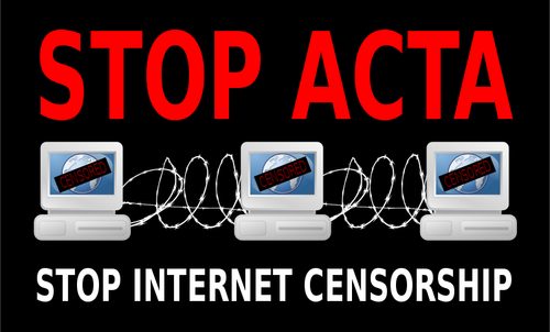 Stop ACTA vector clip art