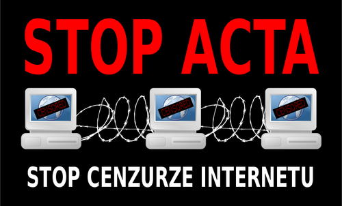 Ilustração em vetor de sinal parar de ACTA